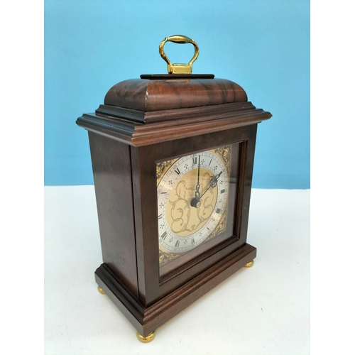 68 - Asprey & Garrard Mahogany Cased 28cm Bracket Clock. Requires Attention.