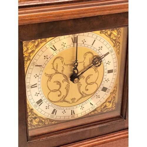 68 - Asprey & Garrard Mahogany Cased 28cm Bracket Clock. Requires Attention.