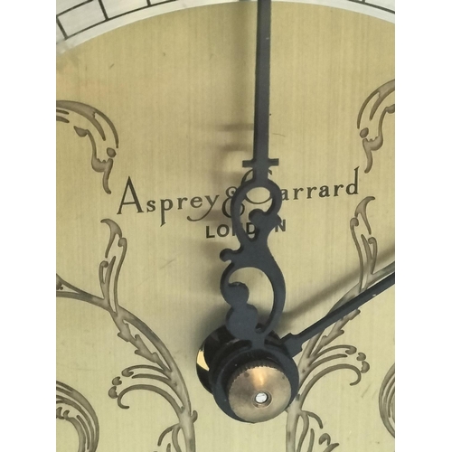 68 - Asprey & Garrard Mahogany Cased 28cm Bracket Clock. Requires Attention.