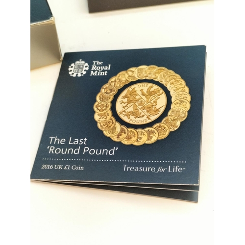 16 - Cased Royal Mint 2016 Silver Last Round Pound with C.O.A. Issued in Britain.