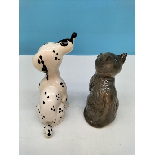 208 - Beswick Figures (3) Dalmatian Pup, Meerkat and Kitten Figures. Tallest 12cm.