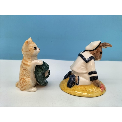 209 - Royal Doulton Bunnykins Figure 'Sailor Bunnykins' DB166 plus Royal Doulton 'New Toy - Slipper' Figur... 