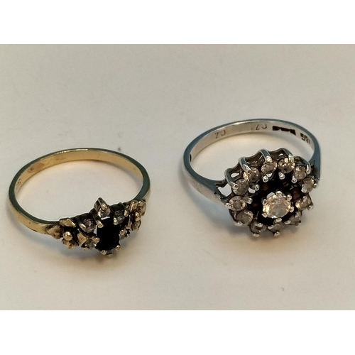 216 - Silver 925 Stone Set Rings (2). Size M.