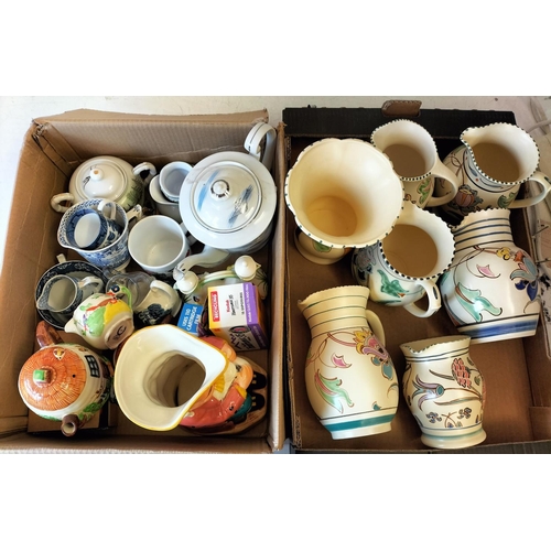 221 - Collection of Ceramics to include Honiton Pottery Jugs (6), Cottage Ware, Japanese Teapot, Italian P... 