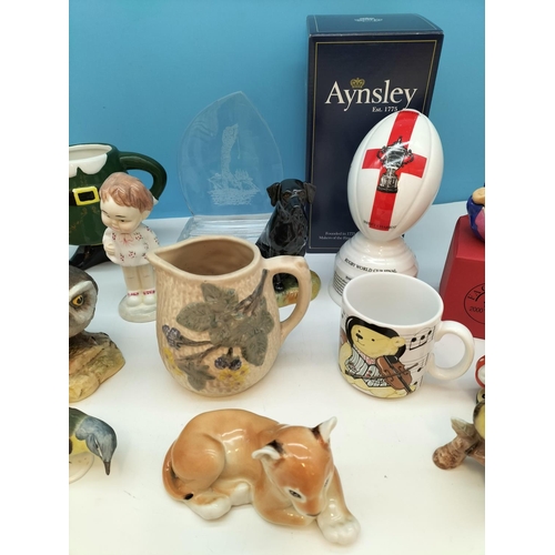 426 - Collection of Ceramics and Glass to include Goebel Bird Figures, Aynsley, Royal Doulton, etc.