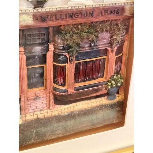 455 - Glass Framed Picture Boxes (2), Wellington Arms and Nigel Younger Florist. 32cm x 25cm.