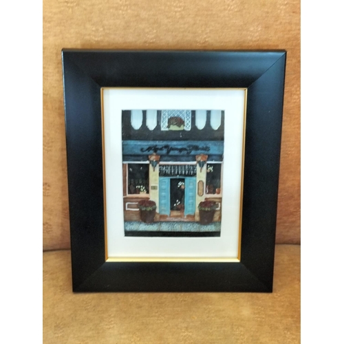 455 - Glass Framed Picture Boxes (2), Wellington Arms and Nigel Younger Florist. 32cm x 25cm.