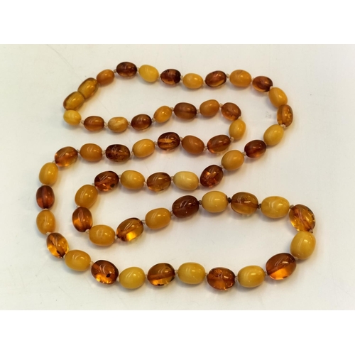 51 - Modern Butterscotch and Clear Amber Bead 24