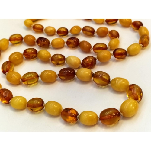 51 - Modern Butterscotch and Clear Amber Bead 24