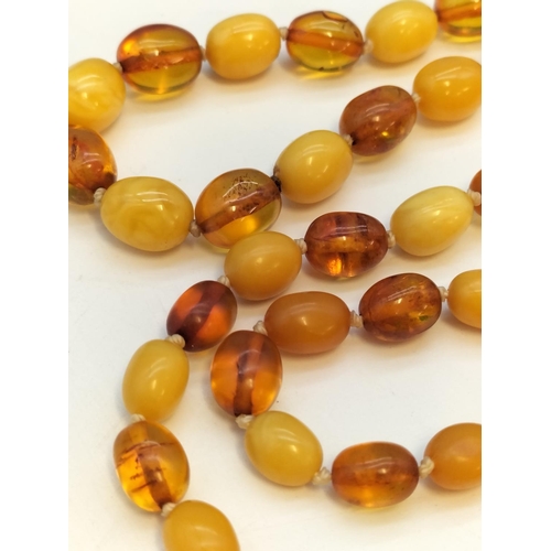 51 - Modern Butterscotch and Clear Amber Bead 24