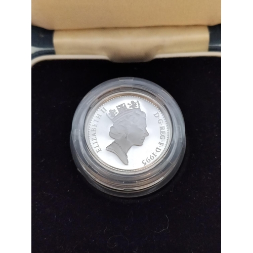 65 - Cased Royal Mint 1995 Silver Proof One Pound Coin with C.O.A.