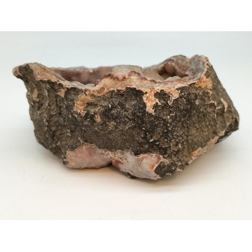 12 - Lilac Amethyst Geode Crystal Cave. 8cm High, 18cm x 10cm. Weight 1.2kg.