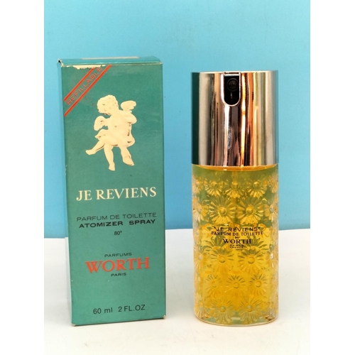 127 - Boxed Je Reviens 'Worth' 60ml Parfum de Toilette. Full Bottle.