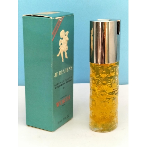 127 - Boxed Je Reviens 'Worth' 60ml Parfum de Toilette. Full Bottle.