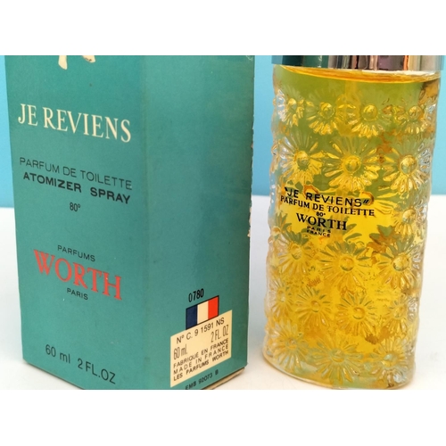 127 - Boxed Je Reviens 'Worth' 60ml Parfum de Toilette. Full Bottle.