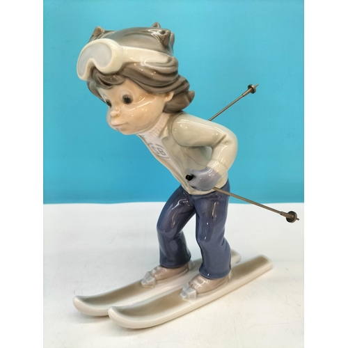 129 - LLadro 20cm Figure 'Sport Billy' Skier 5163