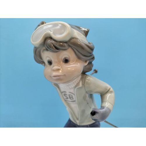 129 - LLadro 20cm Figure 'Sport Billy' Skier 5163