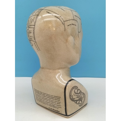 135 - Phrenology Head, 23cm Tall.