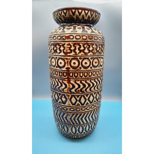 167 - Large 45cm Bay Keramik West German Pottery Vase. Designed by Bodo Mans.