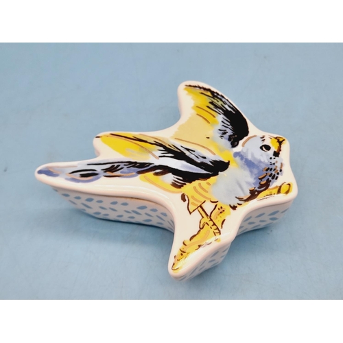 295 - Matthew Williamson Butterfly Home Collection Bird Shaped Trinket Box. 3.5cm High, 13cm x 12cm.