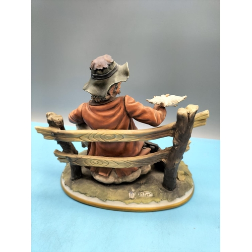 305 - Vintage Capodimonte Figures (2), 'The Wine Seller' Signed Arturo (29cm x 21cm) plus 'Tramp Feeding B... 