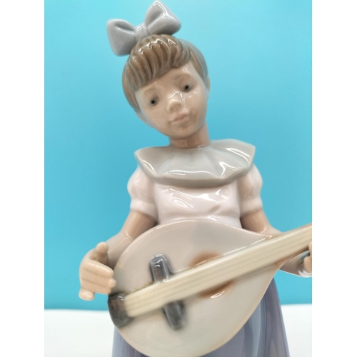 373 - Nao 'Girl with Guitar' Figure, Royal Doulton 'Little Ballerina' HN 3395 and Goebel 'Bachelor Degree'... 