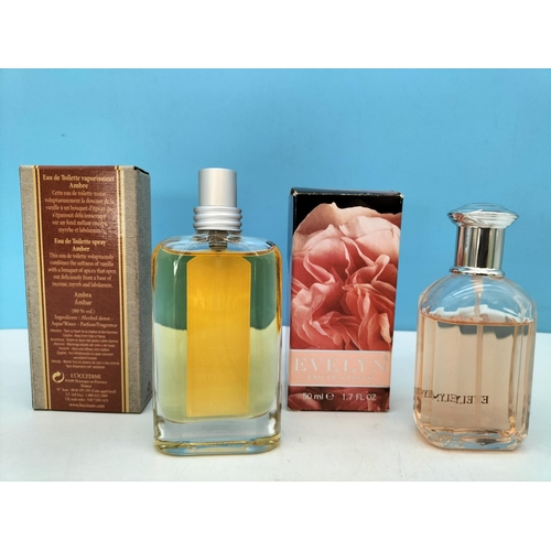 418 - Boxed L'Occitane 'Ambre Amber' 50ml Eau de Toilette (Full) and Boxed Crabtree & Evelyn 'Evelyn Rose'... 