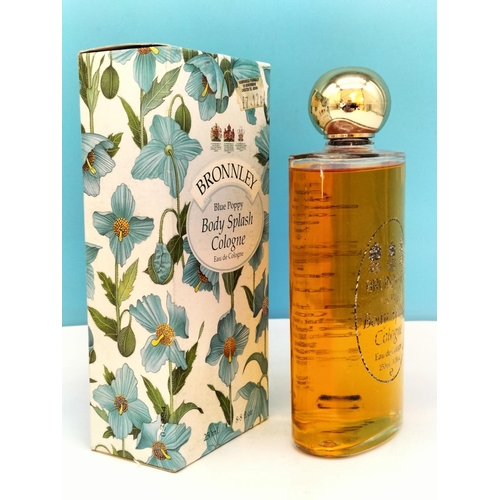 420 - Boxed Bronnley 250ml Body Splash Colognes (2) 'English Fern' and 'Blue Poppy'. Full.