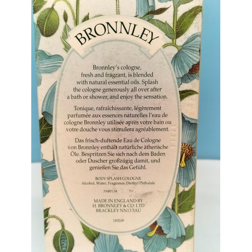 420 - Boxed Bronnley 250ml Body Splash Colognes (2) 'English Fern' and 'Blue Poppy'. Full.