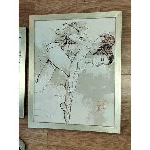 481 - Framed Bernard Defour 'Ballerina' Prints (2). 51cm x 41cm.