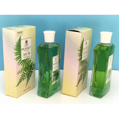 498 - Boxed Bronnley 250ml 'English Fern' Cologne Bottles (2).