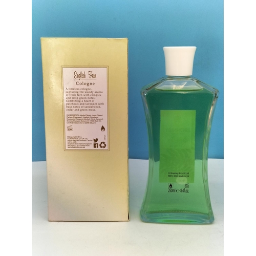 498 - Boxed Bronnley 250ml 'English Fern' Cologne Bottles (2).