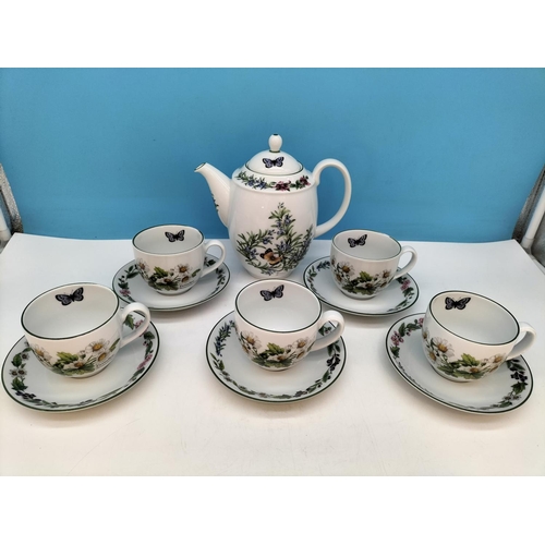 79 - Royal Worcester 12 Piece Coffee set in the 'Worcester Herbs' Pattern plus Royal Worcester 'Country K... 