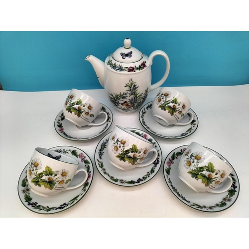 79 - Royal Worcester 12 Piece Coffee set in the 'Worcester Herbs' Pattern plus Royal Worcester 'Country K... 