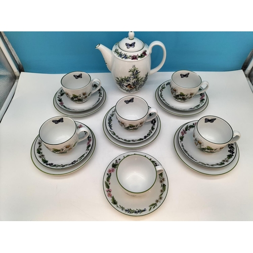 79 - Royal Worcester 12 Piece Coffee set in the 'Worcester Herbs' Pattern plus Royal Worcester 'Country K... 