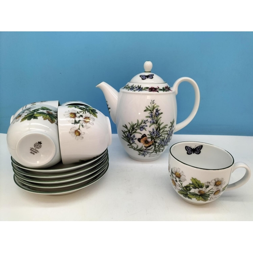 79 - Royal Worcester 12 Piece Coffee set in the 'Worcester Herbs' Pattern plus Royal Worcester 'Country K... 