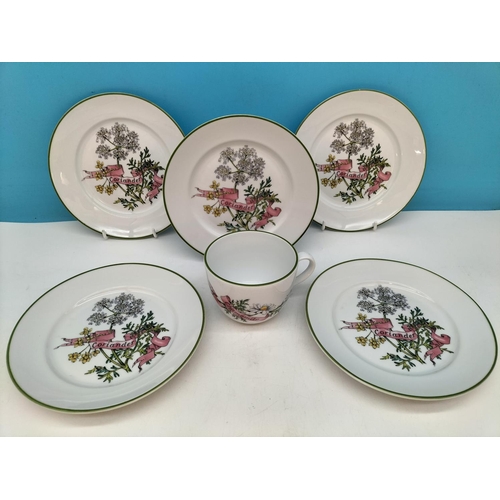 79 - Royal Worcester 12 Piece Coffee set in the 'Worcester Herbs' Pattern plus Royal Worcester 'Country K... 