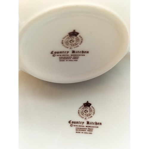 79 - Royal Worcester 12 Piece Coffee set in the 'Worcester Herbs' Pattern plus Royal Worcester 'Country K... 