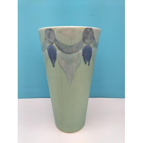 214 - Large Poole Pottery 35cm Vase with Garland Decoration.