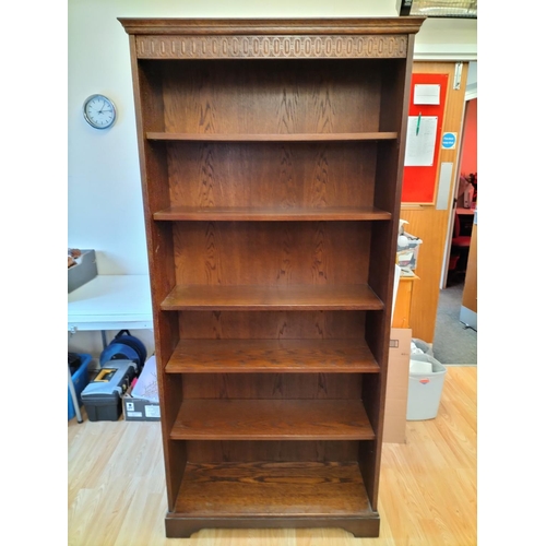 103 - Tall 6 Shelf Display/Bookcase. 188cm High, 82cm x 28.5cm. Collection Only.