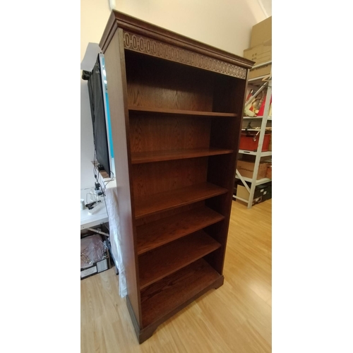 103 - Tall 6 Shelf Display/Bookcase. 188cm High, 82cm x 28.5cm. Collection Only.