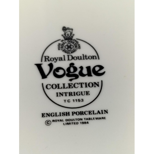 104 - Royal Doulton Vogue Collection Trios (6) in the 'Intrigue' Pattern TC1153.