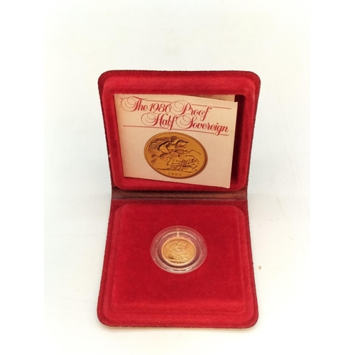 20 - 1980 Half Sovereign Proof Coin in Case.