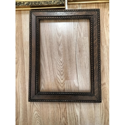 205 - Gilt Frames (2) plus Oak Frame. Largest Frame 55cm x 43.5cm.