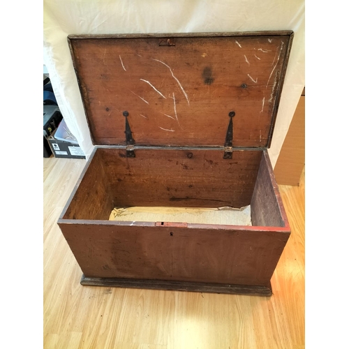 217 - Vintage Wooden Tool Chest. 45cm High, 80cm x 42cm. Collection Only.