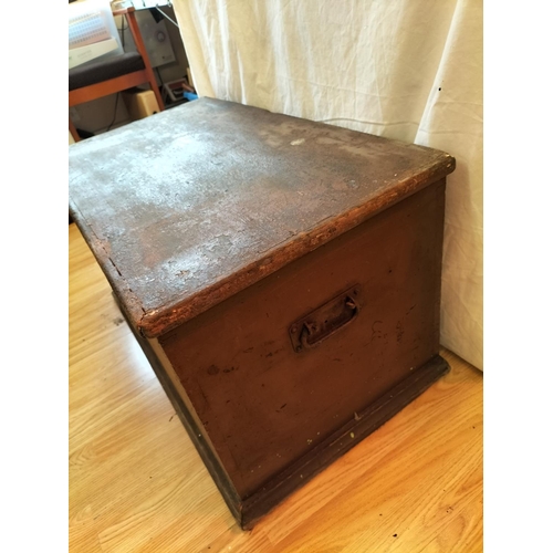 217 - Vintage Wooden Tool Chest. 45cm High, 80cm x 42cm. Collection Only.