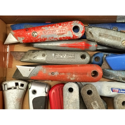 222 - Box of Mixed Stanley/Craft Knives and Scissors.