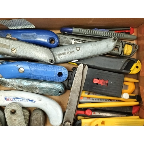 222 - Box of Mixed Stanley/Craft Knives and Scissors.