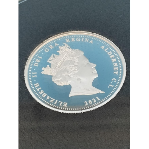 24 - Cased 95th Birthday of Queen Elizabeth II Silver Proof, Triple Thickness, 2021 £5 Coin with Certific... 