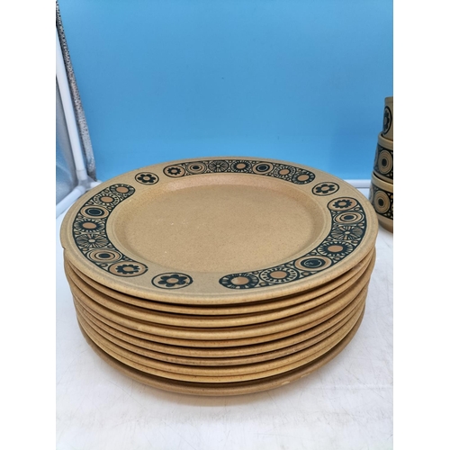 242 - Kiln Craft Part Dinner Service to include 25cm Dinner Plates (10), Cups and Saucers (6), Side Plates... 